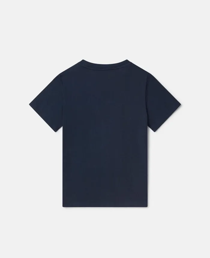 Kids TShirts And Sweatshirt Stella McCartney Stella Logo TShirt Navy