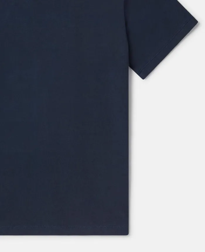 Kids TShirts And Sweatshirt Stella McCartney Stella Logo TShirt Navy