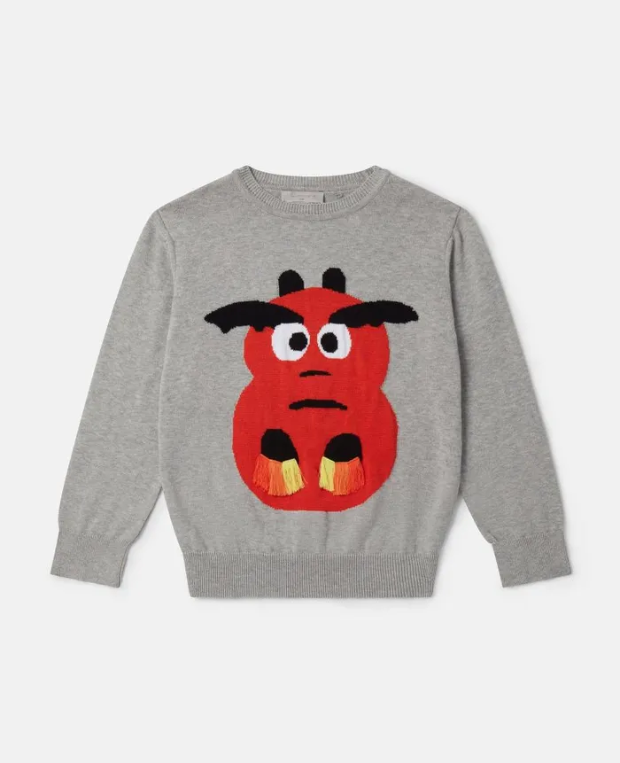 Kids TShirts And Sweatshirt Stella McCartney Year Of The Dragon Jumper Grey Melange Kids TShirts And Sweatshirt Stella McCartney Year Of The Dragon Jumper Grey Melange