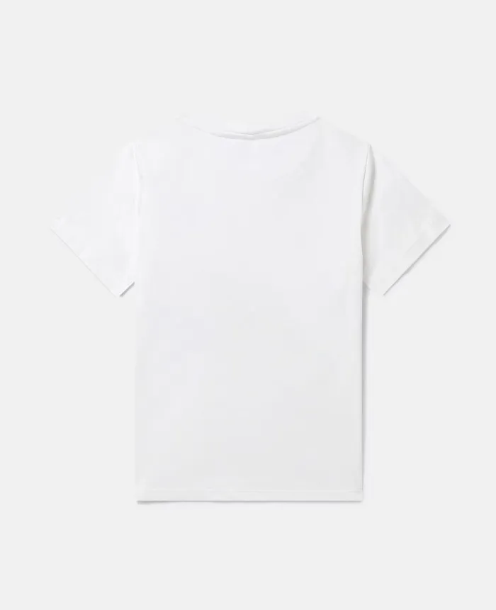 Kids TShirts And Tops Stella McCartney Seashell Logo Disc TShirt Ivory