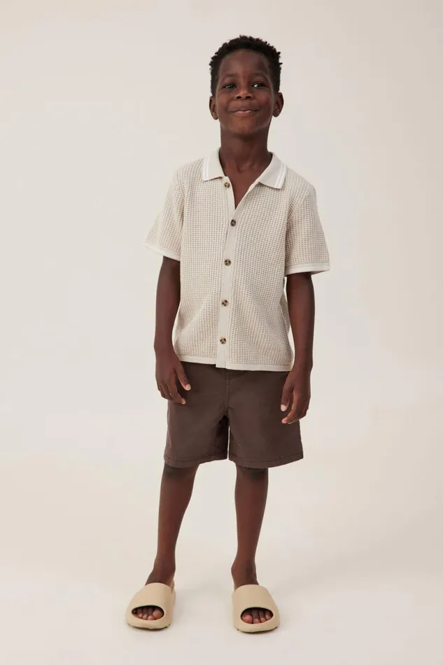 Knitted Short Sleeve Shirt Rainy Daywaffle Knit Boys Cotton On Shirts Knitted Short Sleeve Shirt Rainy Daywaffle Knit Boys Cotton On Shirts