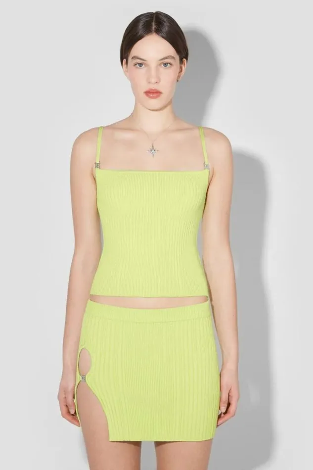 Knitted Top Lime Women MISBHV Knitwear