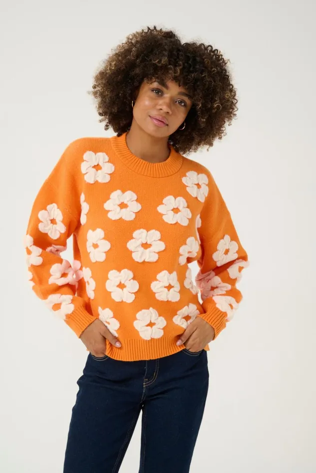 Knitwear and Cardigans Women CULTURE CUcharla Pullover Russet Orange
