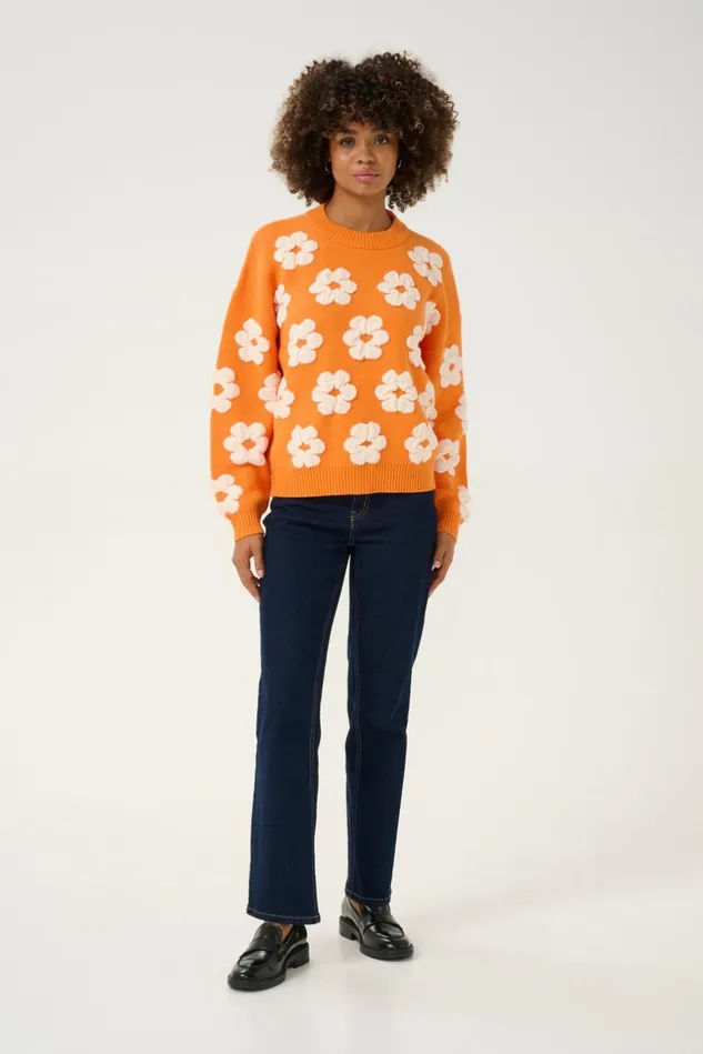 Knitwear and Cardigans Women CULTURE CUcharla Pullover Russet Orange