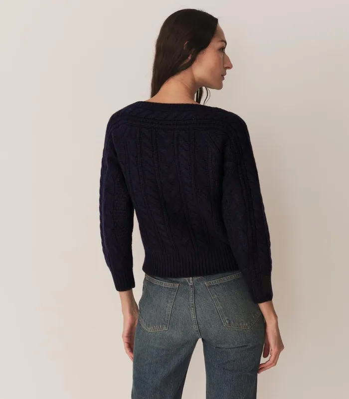 Knitwear Women DEN Cressida Cashmere Sweater Navy Knitwear Women DEN Cressida Cashmere Sweater Navy