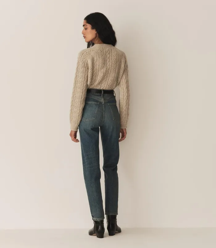 Knitwear Women DEN Langley Sweater Earl Grey Knitwear Women DEN Langley Sweater Earl Grey