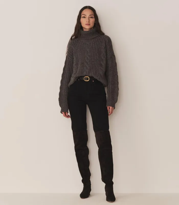 Knitwear Women DEN Leighton Sweater Dark Grey