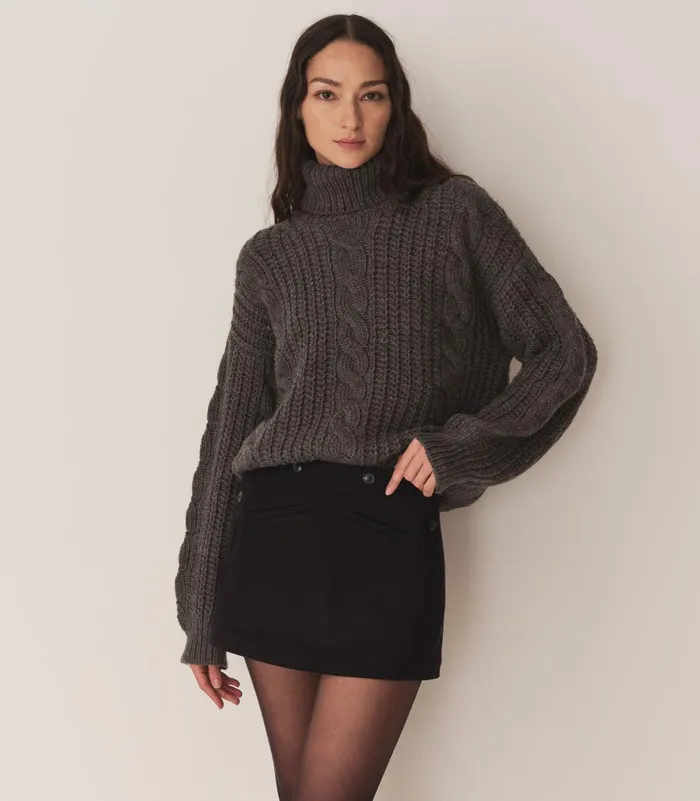 Knitwear Women DEN Leighton Sweater Dark Grey