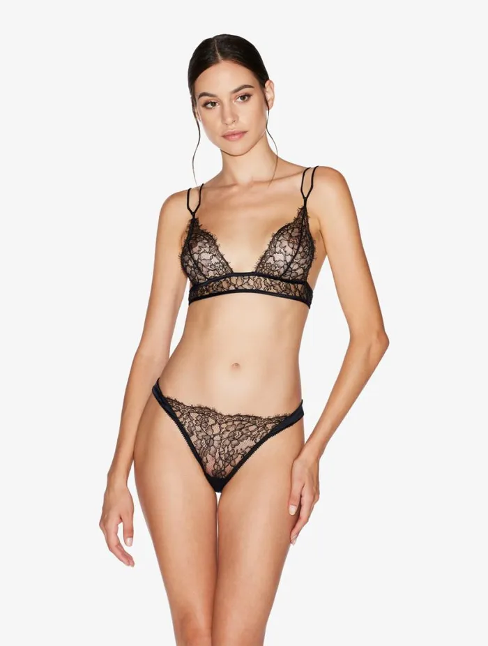 Lace Triangle Bra In Black Lingerie La Perla Triangle