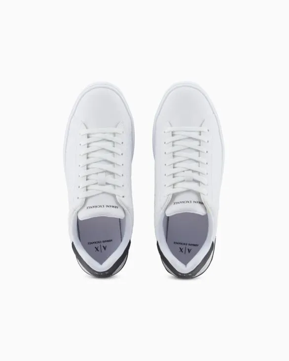 Laceup Sneakers With Allover Embossed Logo White Men Armani Sneakers Laceup Sneakers With Allover Embossed Logo White Men Armani Sneakers