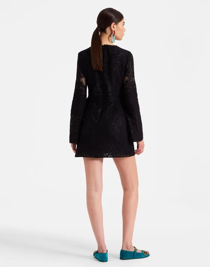 Lacey Mini Supreme Swing Dress Solid Black Women La Double J Dresses