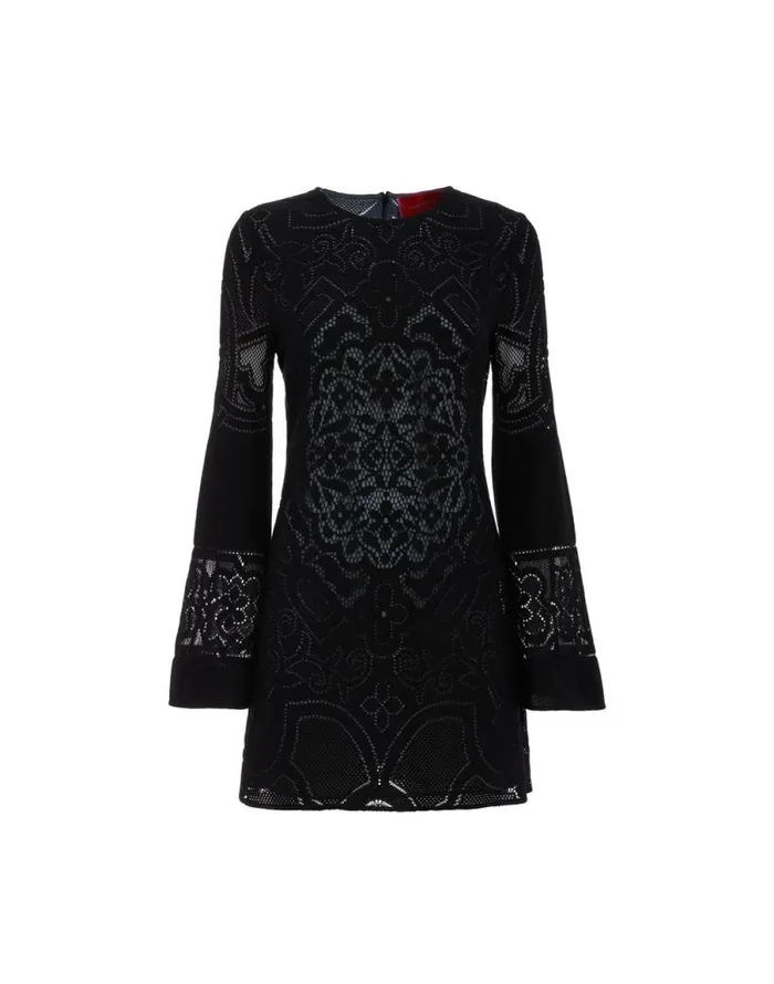 Lacey Mini Supreme Swing Dress Solid Black Women La Double J Dresses