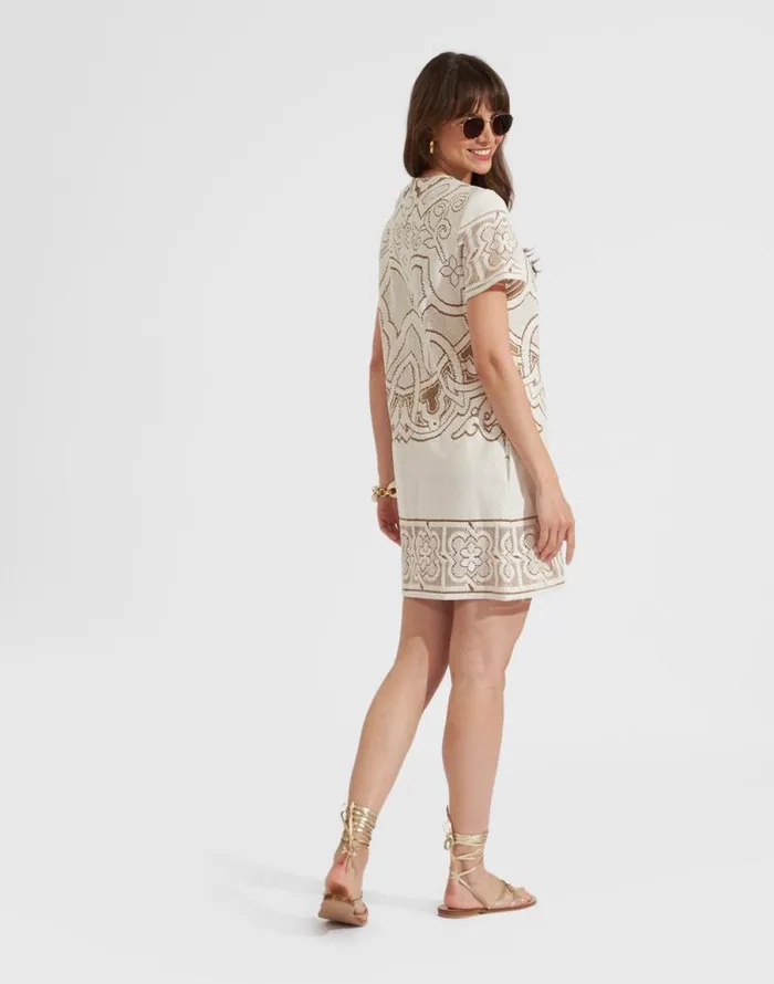 Lacey Mini Swing Dress Solid White Smoke Women La Double J Dresses Lacey Mini Swing Dress Solid White Smoke Women La Double J Dresses