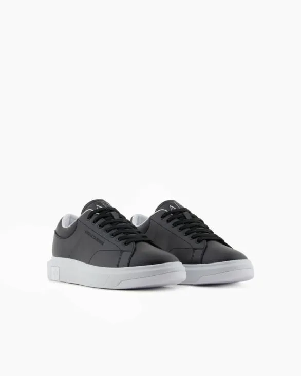 Leather Sneakers Black Men Armani Sneakers Leather Sneakers Black Men Armani Sneakers