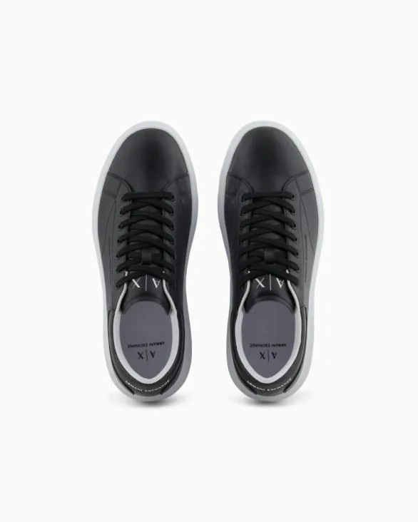 Leather Sneakers Black Men Armani Sneakers Leather Sneakers Black Men Armani Sneakers