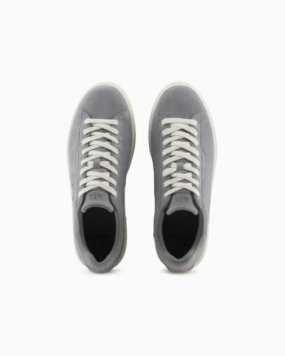 Leather Sneakers With Logo Grey Men Armani Sneakers Leather Sneakers With Logo Grey Men Armani Sneakers
