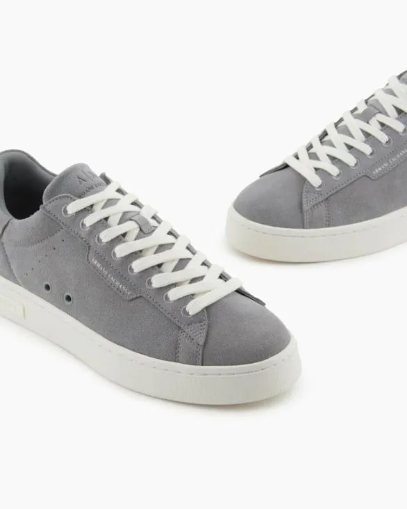 Leather Sneakers With Logo Grey Men Armani Sneakers Leather Sneakers With Logo Grey Men Armani Sneakers
