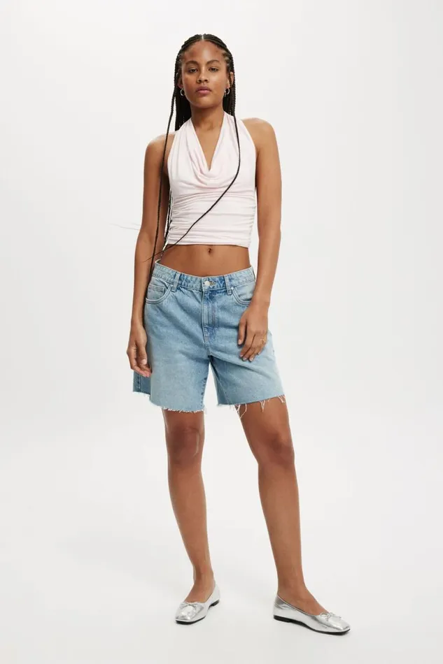 Lexa Cowl Neck Halter Top Flossy Pink Women Cotton On Tops