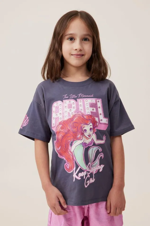 License Drop Shoulder Short Sleeve Tee Lcn Dis Ariel Keep Singingrabbit Grey Girls Cotton On Tops and TShirts License Drop Shoulder Short Sleeve Tee Lcn Dis Ariel Keep Singingrabbit Grey Girls Cotton On Tops and TShirts