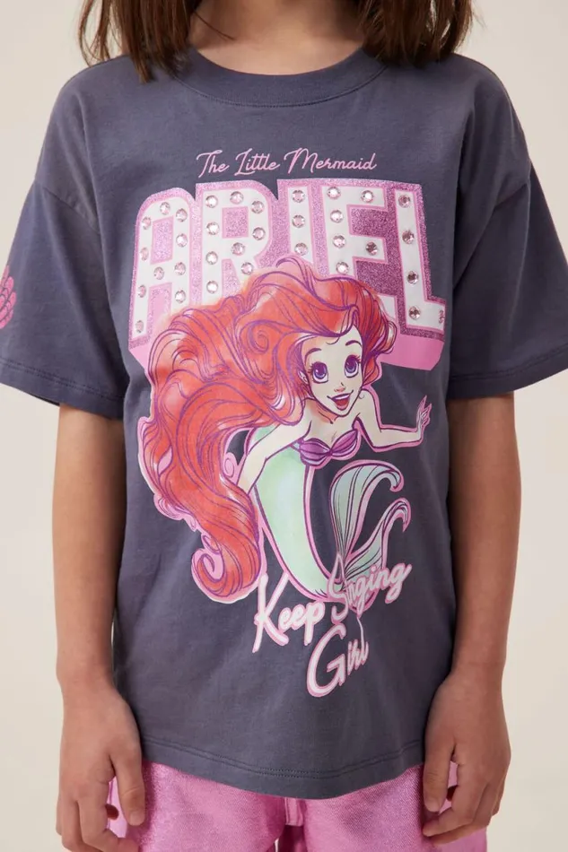 License Drop Shoulder Short Sleeve Tee Lcn Dis Ariel Keep Singingrabbit Grey Girls Cotton On Tops and TShirts License Drop Shoulder Short Sleeve Tee Lcn Dis Ariel Keep Singingrabbit Grey Girls Cotton On Tops and TShirts