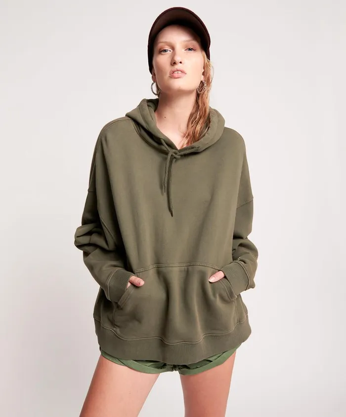 LIGHTNING BOLT KHAKI BATWING HOODY Women One Teaspoon Hoodies And Sweats LIGHTNING BOLT KHAKI BATWING HOODY Women One Teaspoon Hoodies And Sweats