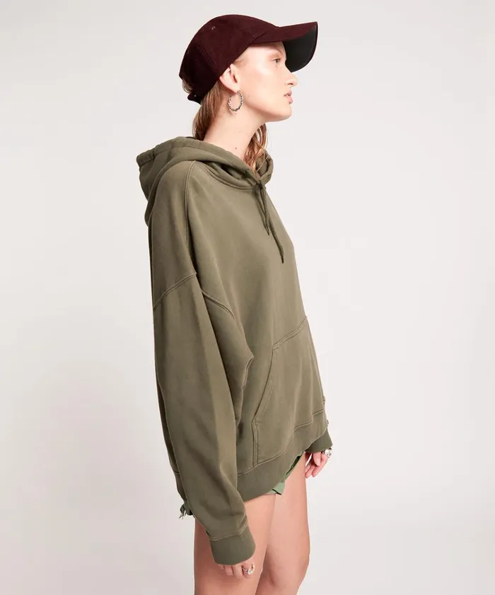 LIGHTNING BOLT KHAKI BATWING HOODY Women One Teaspoon Hoodies And Sweats LIGHTNING BOLT KHAKI BATWING HOODY Women One Teaspoon Hoodies And Sweats