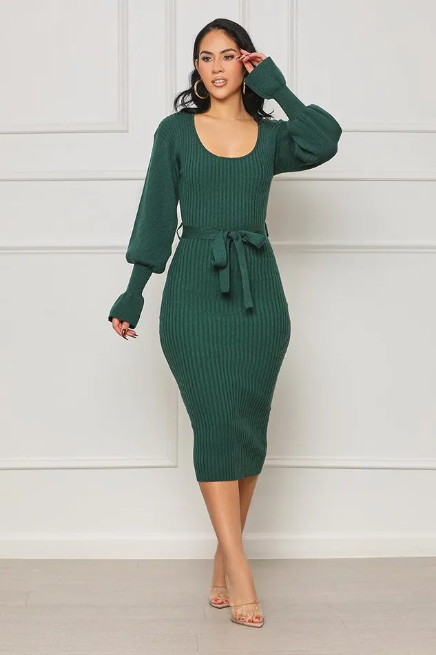Lilly039s Kloset Dresses Women Scoop Me Away Sweater Dress Green FINAL SALE