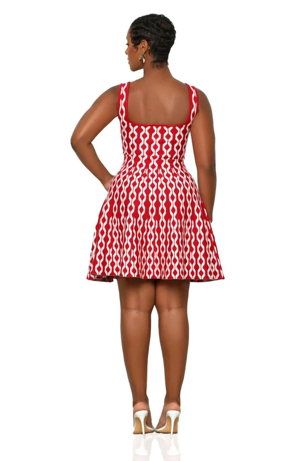 Lilly039s Kloset Dresses Women Take A Twirl Dress Red Multi