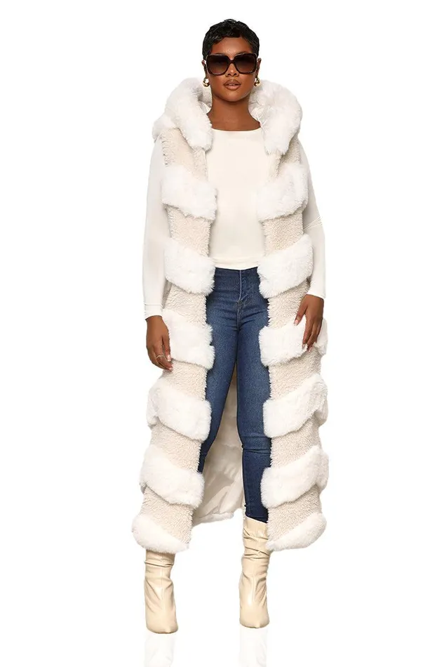Lilly039s Kloset Jackets and Coats Women Winter Hues Longline Faux Fur Vest Cream FINAL SALE Lilly039s Kloset Jackets and Coats Women Winter Hues Longline Faux Fur Vest Cream FINAL SALE