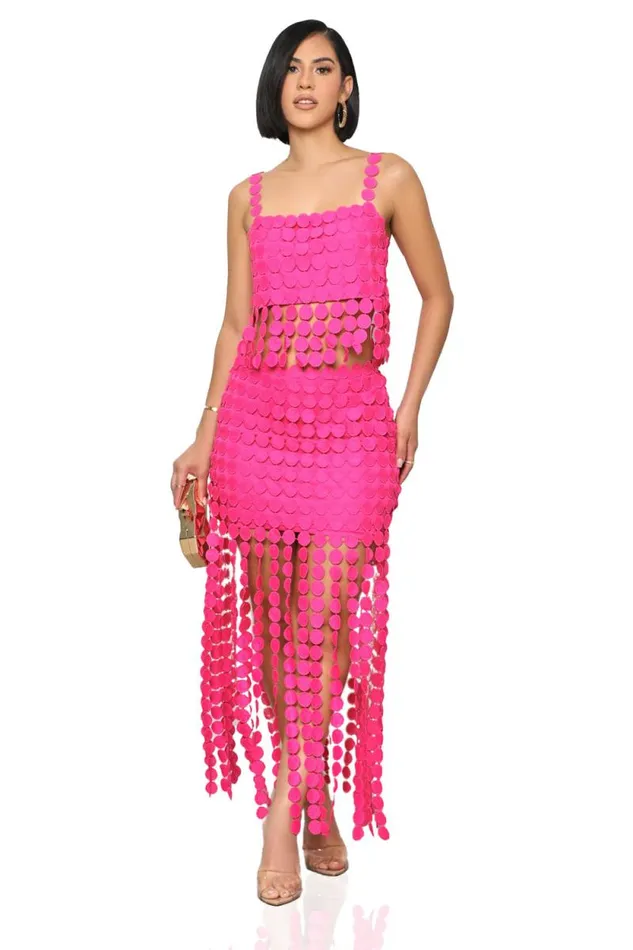 Lilly039s Kloset Sets Women Think Pink Skirt Set
