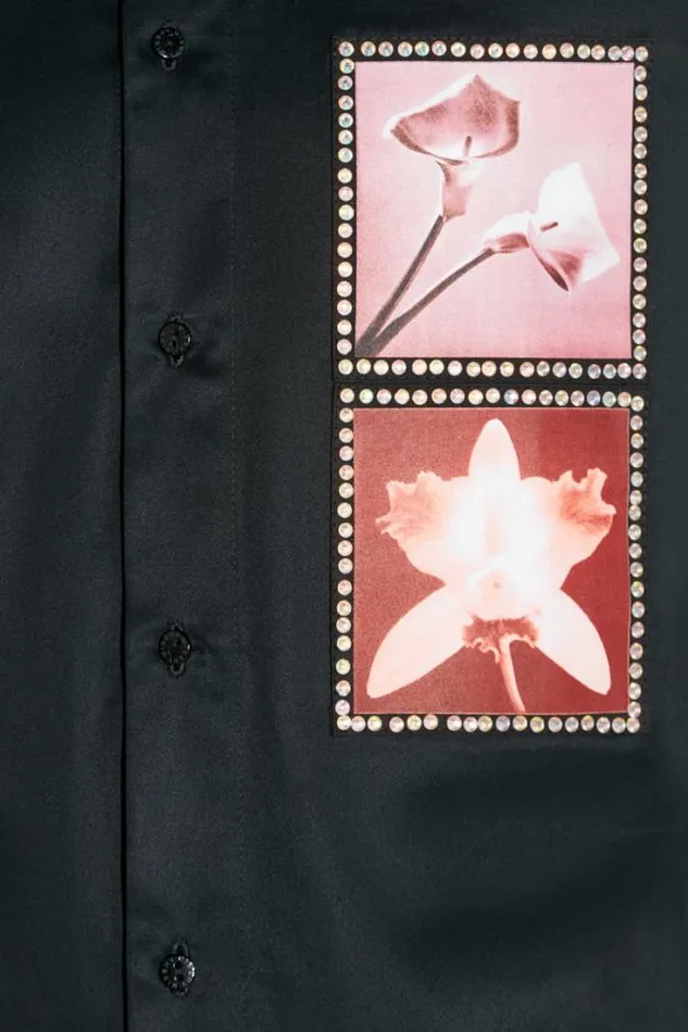Lily Orchid Robert Mapplethorpe Shirt Black Women MISBHV Tops