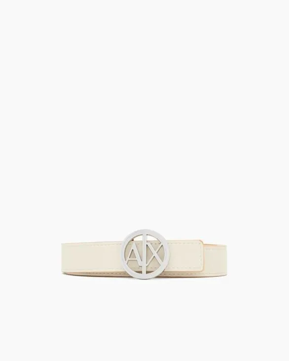 Logo Buckle Belt Camel Women Armani Belts