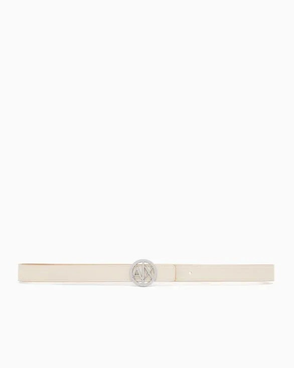 Logo Buckle Belt Camel Women Armani Belts