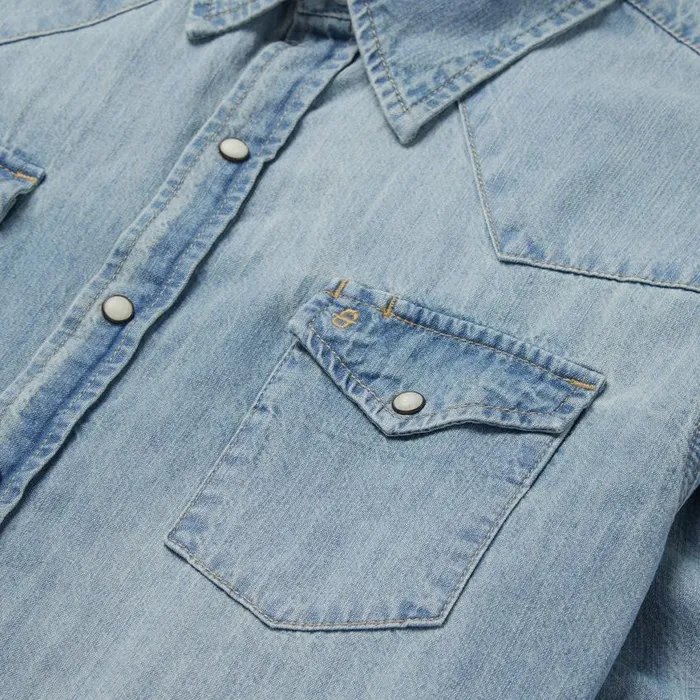 LongSleeved Denim Shirt Blue Men Stetson Denim Shirts