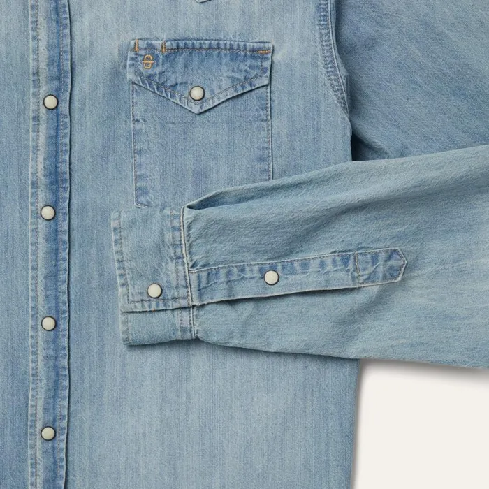LongSleeved Denim Shirt Blue Men Stetson Denim Shirts
