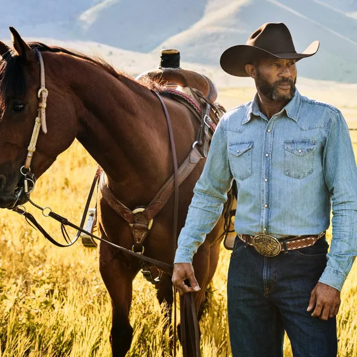 LongSleeved Denim Shirt Blue Men Stetson Denim Shirts