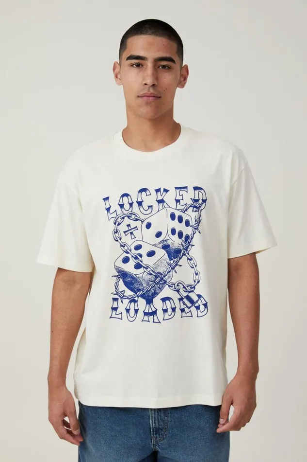 Loose Fit Art TShirt Cream Puff Locked And Loaded Men Cotton On Tees and Tanks Loose Fit Art TShirt Cream Puff Locked And Loaded Men Cotton On Tees and Tanks