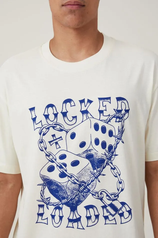 Loose Fit Art TShirt Cream Puff Locked And Loaded Men Cotton On Tees and Tanks