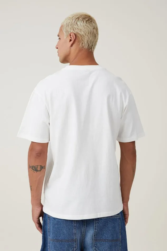 Loose Fit College TShirt Vintage White 1981 Men Cotton On Tees and Tanks Loose Fit College TShirt Vintage White 1981 Men Cotton On Tees and Tanks
