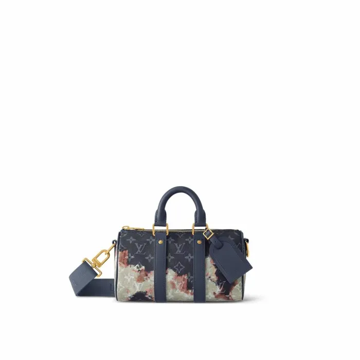 Louis Vuitton Bags Louis Vuitton Monogram Ink Blue M46804 Keepall Bandoulire 25 8211 Louis Vuitton Handbag Store 8211 Men