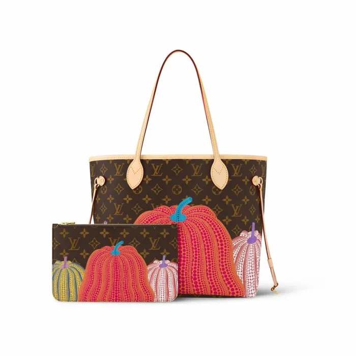 Louis Vuitton Neverfull Bag Louis Vuitton LV X YK Neverfull MM M46468 Pumpkin Print 8211 Louis Vuitton Handbag Store 8211 Women