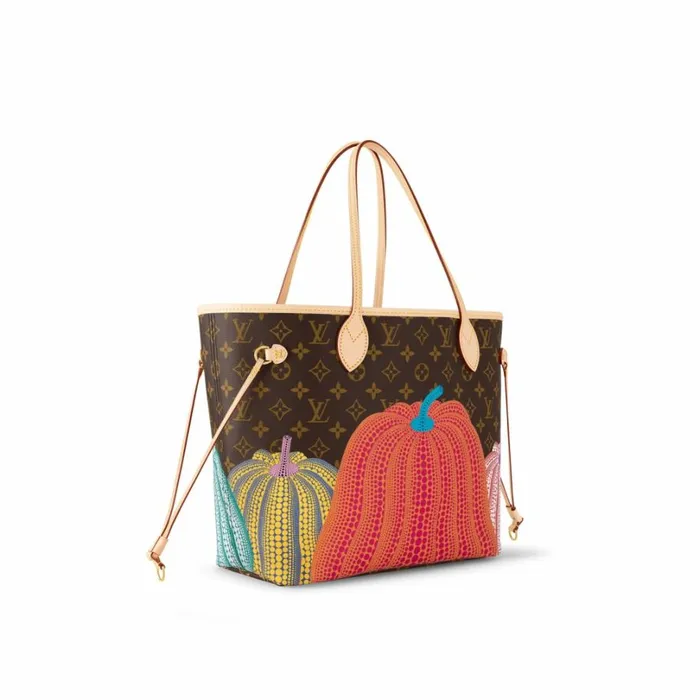 Louis Vuitton Neverfull Bag Louis Vuitton LV X YK Neverfull MM M46468 Pumpkin Print 8211 Louis Vuitton Handbag Store 8211 Women
