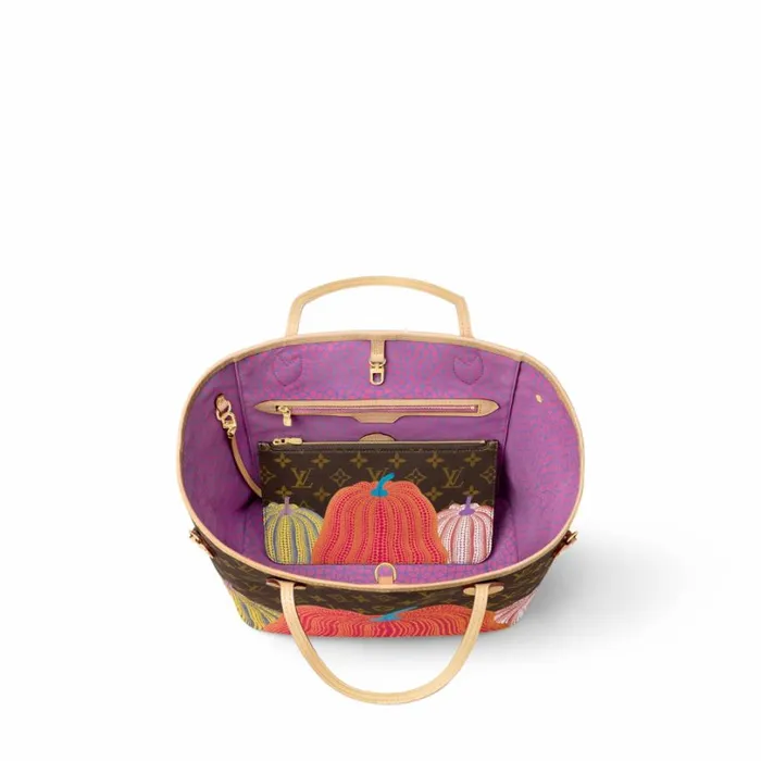 Louis Vuitton Neverfull Bag Louis Vuitton LV X YK Neverfull MM M46468 Pumpkin Print 8211 Louis Vuitton Handbag Store 8211 Women