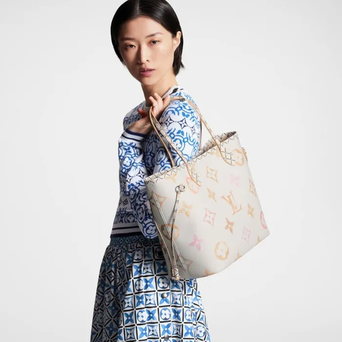 Louis Vuitton Neverfull Bag Louis Vuitton M22979 Neverfull MM Blue Monogram 8211 Louis Vuitton Handbag Store 8211 Women