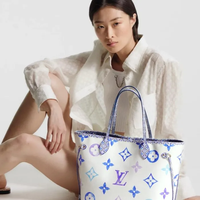 Louis Vuitton Neverfull Bag Louis Vuitton M22979 Neverfull MM Blue Monogram 8211 Louis Vuitton Handbag Store 8211 Women