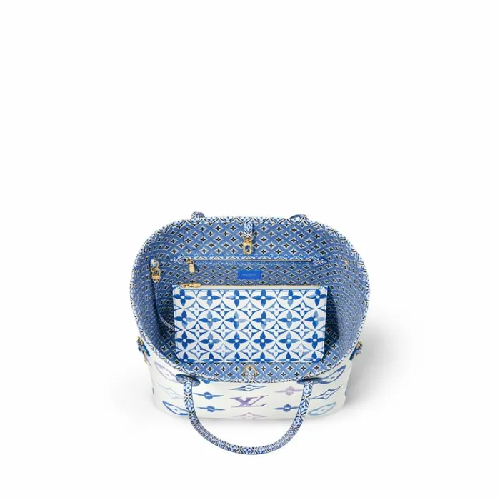 Louis Vuitton Neverfull Bag Louis Vuitton M22979 Neverfull MM Blue Monogram 8211 Louis Vuitton Handbag Store 8211 Women