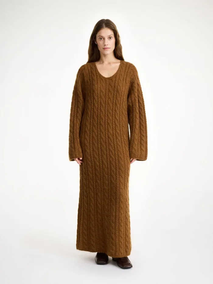 Lovella Maxi Dress Bison Women By Malene Birger Knitwear