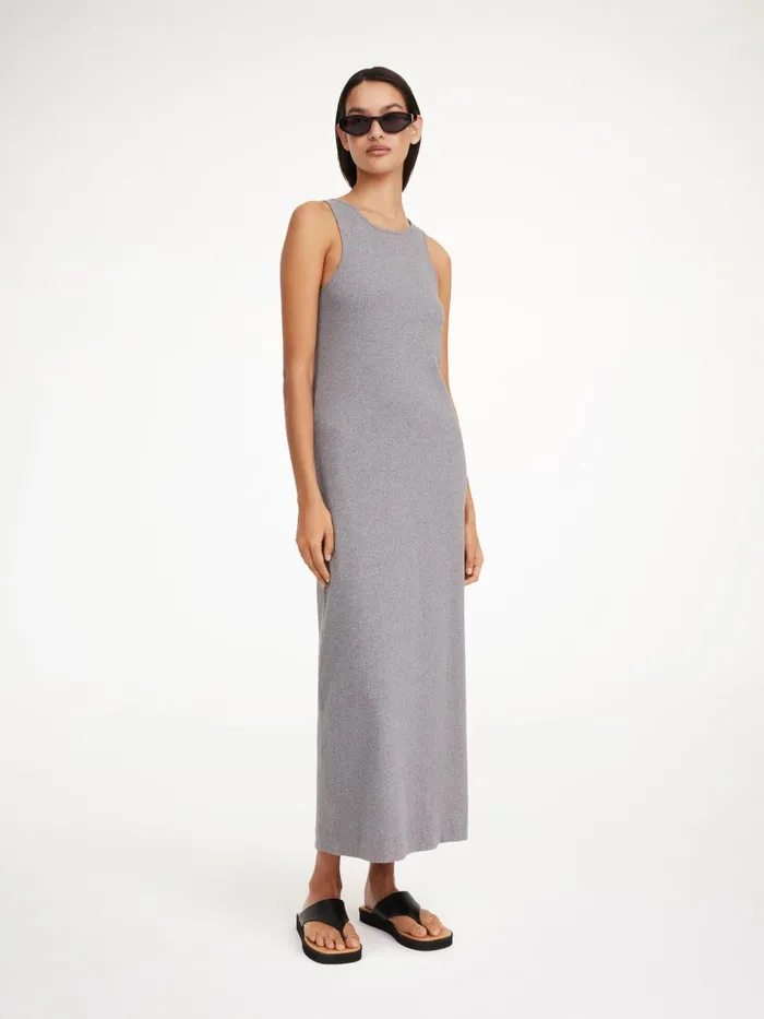 Lovelo Maxi Dress Grey Melange Women By Malene Birger Dresses