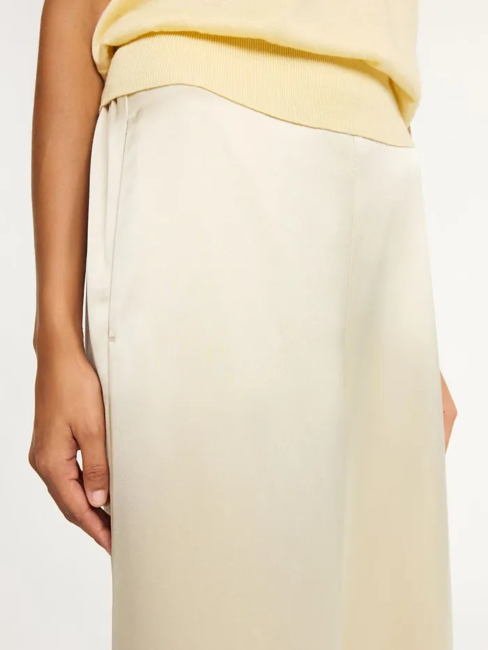 Lucee Flared Trousers Oyster Gray Women By Malene Birger Trousers