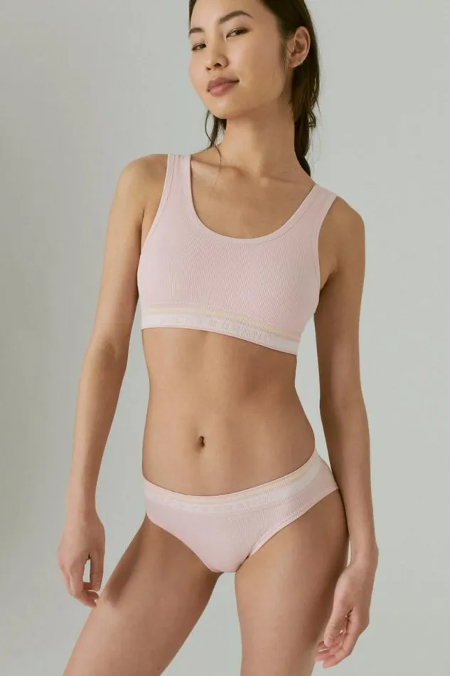 Lucky Brand 2 Pack Varsity Logo Seamless Bralette Set Light Pink Women Intimates and Sleepwear Lucky Brand 2 Pack Varsity Logo Seamless Bralette Set Light Pink Women Intimates and Sleepwear